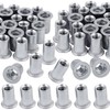 SmallCat 100 Pcs 1/4-20 Aluminum Rivet Nuts, Flange UNC Flat