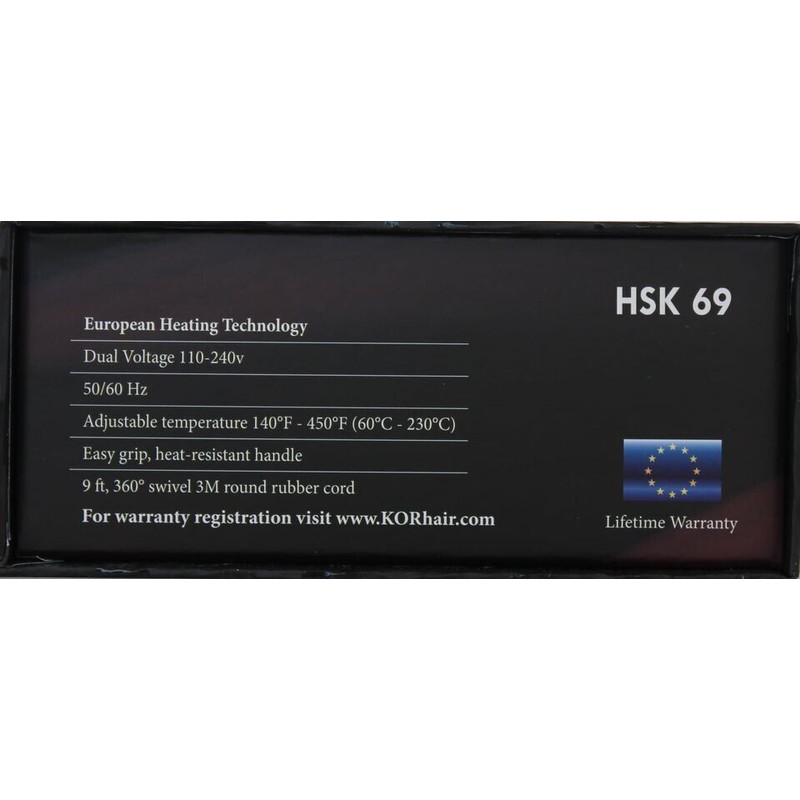 KOR Professional HSK #69 PINK CERAMIC HAIR STYLER 1.25" HAIR