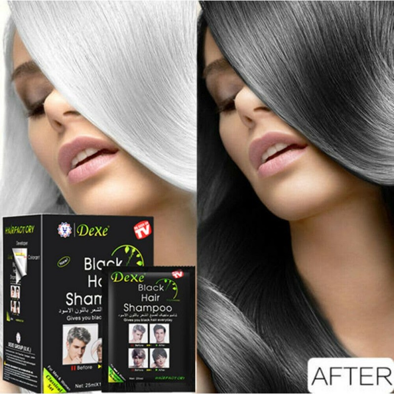 Black Hair Shampoo Instant Black Natural Ingredients Hair Dye Shampoo
