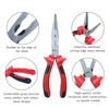 Sharp-tec Long Nose Pliers 200mm with Soft Grip Handles, Heavy