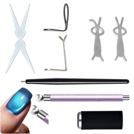 Nail Tools Cat Eye Nail Nail Set of 13 Y-Shaped Rabbit with Plate Multi-Function Cat Eye Nail Art Tools Effect UV Gel Magnetic Stick Tool Self Salon Easy Operation Beginner for Nail Cats Eyes Gel