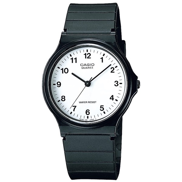 Casio MQ-24 Resin Wristwatch, Casio Collection, black/white (letter small), 1