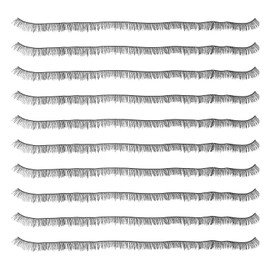 Colcolo Pack of 10 Girls Dolls Curly False Eyelashes for Doll Eyes DIY Making - Black Eyelashes, 5 mm