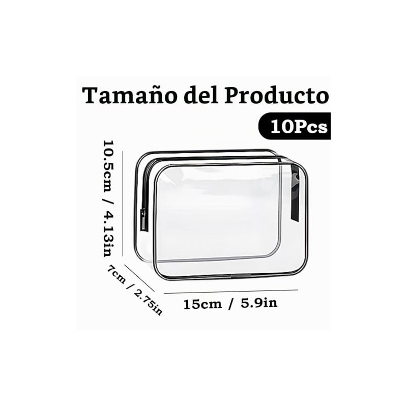 10 Bolsas Estuches Organizadores Viaje Impermeable Neceser