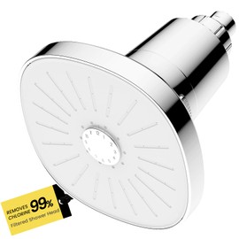 Ryamen Filtered Shower head, Rain Shower Head with Filter, High Pressure Shower Filter Head for Hard Water, 99% REMOVAL for Chlorine, Heavy Metals, Improves Skin & Hair, Chrome Polish