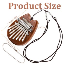 DWFEYOI Kalimba Children's Thumb Piano, Mini Finger Piano, Comes with Lanyard and Bracelet Cord, 8 Keys Mini Kalimba, for Children, Beginners and Musical Instrument Lovers