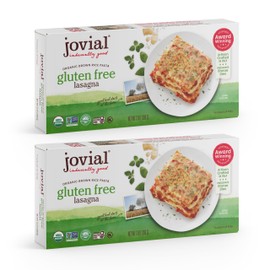 Jovial Whole Grain Brown Rice Lasagna Pasta - Pasta Lasagna, Lasagna Pasta, Whole Grain Pasta, Organic Pasta, Gluten Free, Dairy Free, Brown Rice Pasta, Made in Italy - 13 Oz, 2 Pack
