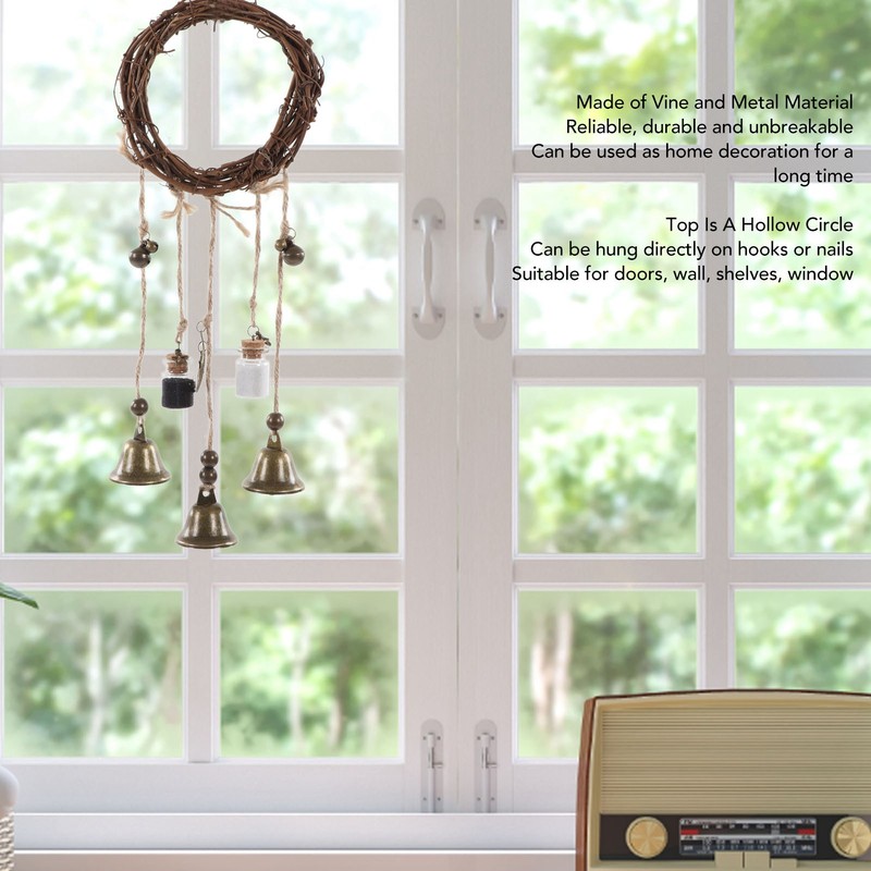Door Knob Wind Bell Rustic Beautiful Decorative Craft Home Protection