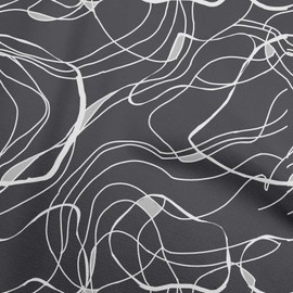 oneOone Cotton Poplin Twill Gray Fabric Abstract Irregular Lines Sewing Craft Projects Fabric Prints by Yard 56 Inch Wide