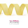 LaRibbons Yellow Linen Wired Ribbon, 1 1/2 Inch x 12