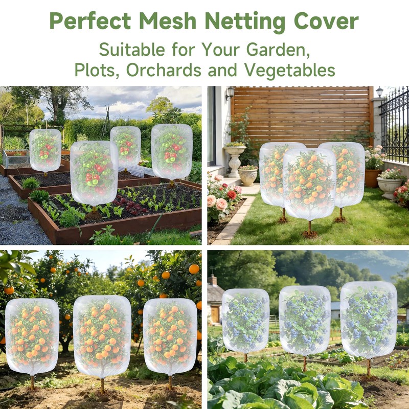 Bird Netting for Blueberry Bushes, 3 Pack 3.2 X 2.6