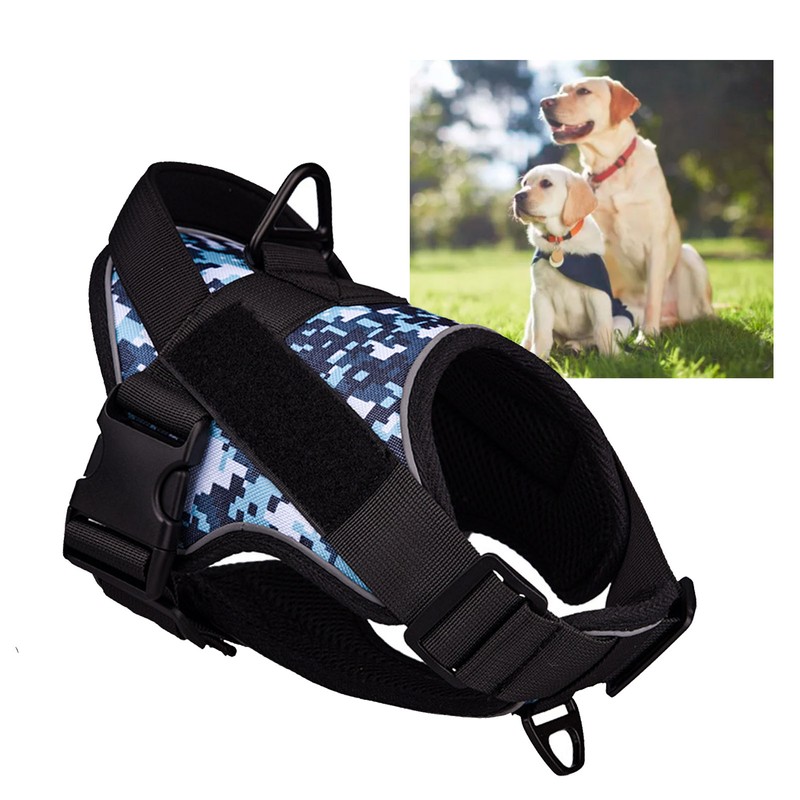 Pet Harness Waterproof Reflective Breathable Explosion Proof Punch Camouflage Dog