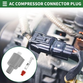 Motoforti AC Compressor Connector Plug Female Wire Terminal Connector for Toyota Tacoma 1995-2004 Plastic Tin-Plated Copper No.9098011271 Gray Waterproof