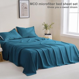 MCO Bedding Twin Bed Sheets Set - Soft Bed Sheet Set - Cooling Breathable Bedding Set with 16" Deep Pocket Design (3 Pieces, Twin, Paon)
