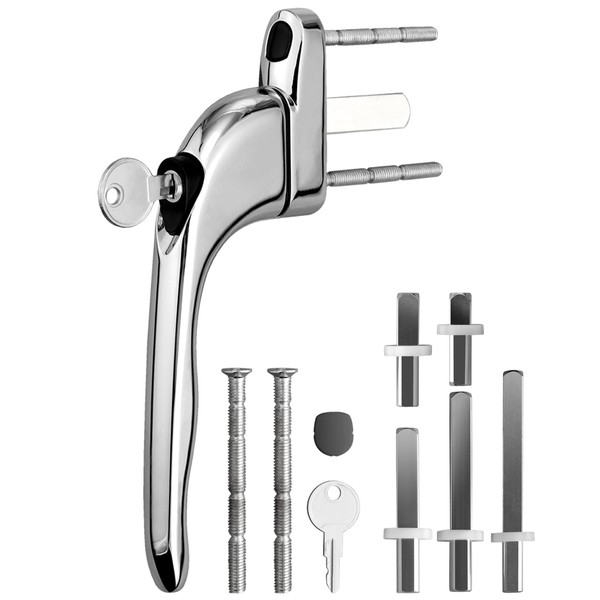 Neoteck Inline Window Handle Universal Espag Key Locking Lockable Double