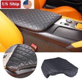 carpart2021 PU Leather Armrest Cushion Cover Center Console Box Pad For Corvette C7 2014-19