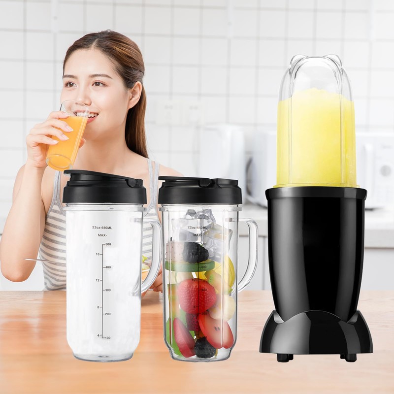 5-piece Replacement Cups For Magic Bullet Replacement Part 22OZ Blender