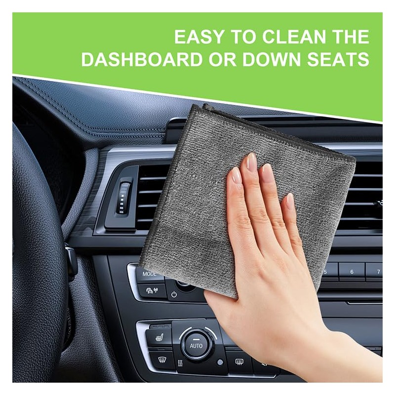 KyltoSynth Microfiber Cleaning Cloth, 3 Pcs Grey 11.4 inch x