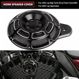 Unbranded CNC 110dB Horn Speaker Cover For Harley Fat Boy Lo Heritage Softail Road King