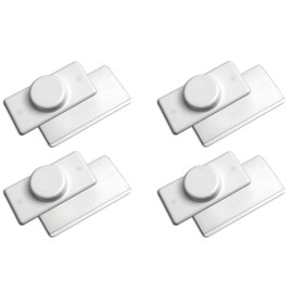 EFIXS Rollomagne Holder – Colour: White – for Magnetic Roller Blind Lower Rails / Weighted Profiles – Pack of 8 = 4 Pairs