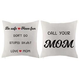 JoyrnalK Gifts for Son Daughter from Mom - Son Daughter Gifts from Mom 18x18 Throw Pillow Cover Pillowcase Gag Birthday Graduation Christmas Valentines Day for Sons Daughters 2PCS