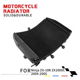 Worldmotop Aluminum Cooling Radiator Replacement for Kawasaki ZX10R ZX-10R 2004-2005 Engine Radiator Cooler