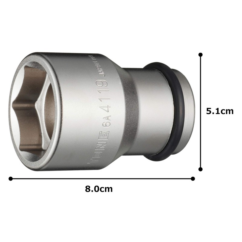 TONE Foil Nut Combination Socket 6A-4119 Insertion Angle 0.7 inch