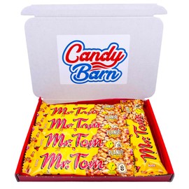 Mr Tom Peanut and Caramel Bars, Vegan Gift Box Hamper Set, 5 Bars