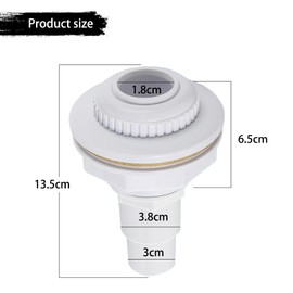 UTEFIF Pool Inlet Nozzle, Inlet Nozzle for Steel Wall Pools, 38/32 mm Inlet Nozzle, for Standard Pool Inlet Nozzle, Pool Nozzle, Adjustable Nozzle Head