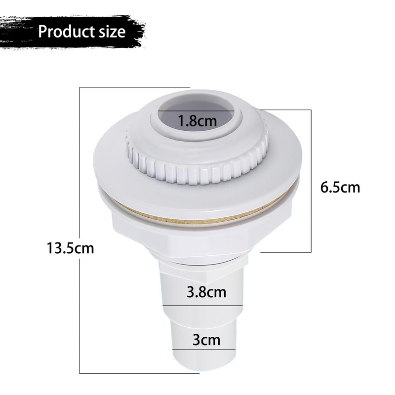 UTEFIF Pool Inlet Nozzle, Inlet Nozzle for Steel Wall Pools,