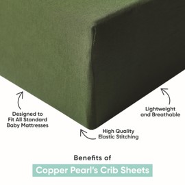 Copper Pearl Premium Knit Baby Crib Sheets for Boys and Girls Breathable and Soft, Fitted Crib Sheets for Standard Baby Mattresses