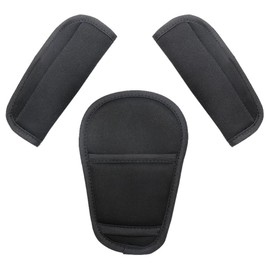 Poemtian 3 Pieces Baby Stroller Car Seat Strap Covers and Crotch Pad Combo Shoulder Strap Covers for Stroller Baby Stroller Seatbelt Covers Pushchair Shoulder Belt Cushion Pads