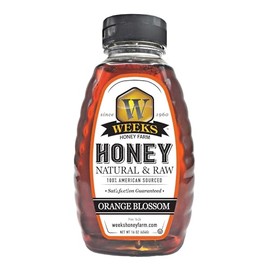Weeks pure, raw & unfiltered American Orange Blossom Honey is kosher certified and gluten-free - since 1960 (16 Ounce)