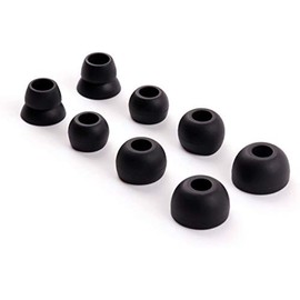 Replacement Silicone Ear Tips Earbuds Buds Set for Powerbeats 2 Wireless beats by dre headphones, 4 Pairs (Black)