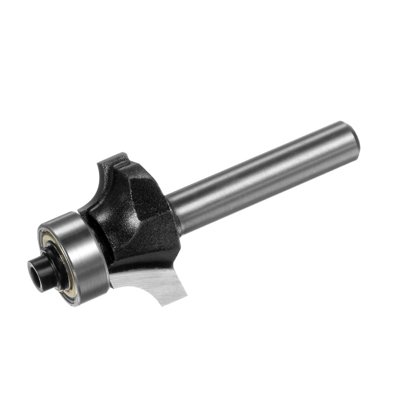 sourcing map Roundover Router Bit 1/4 Shank 3/16" Radius Carbide