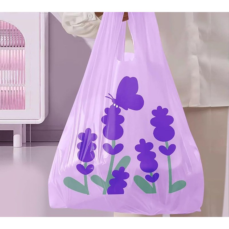 50pcs Purple Small Trash Bags 3 Gallon 4 Gallon for