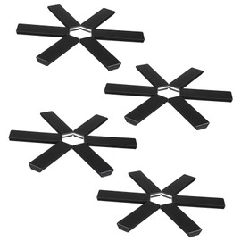 ULTECHNOVO 4 Pcs Foldable Insulated Hot Pads Heat Resistant Trivets for Countertop Protection Versatile Serving Mats for Dining Table Stylish and Space Saving Design