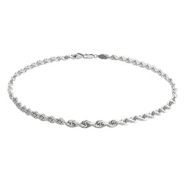 Savlano 925 Sterling Silver Rope Chain Bracelet For Women & Men - Made in Italy Comes With a Gift Box (8, 2mm)