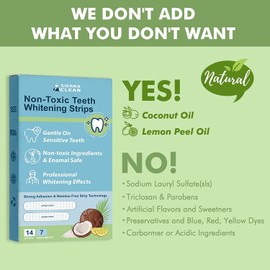 Sierra Teeth Whitening Strips 7 Treatments 14 Strips, Sensitivity Free Enamel Safe, Fast Teeth Whitening Kit, Dentist Recommended Remove Coffee Tea Smoking Stains (Coconut Mint)