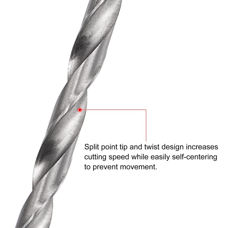 sourcing map 7.5mm Twist Drill Bits, High-Speed Steel Straight Shank