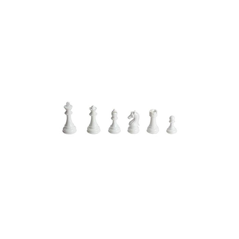 Deluxe Black & White Chessmen with Leatherette Chessboards