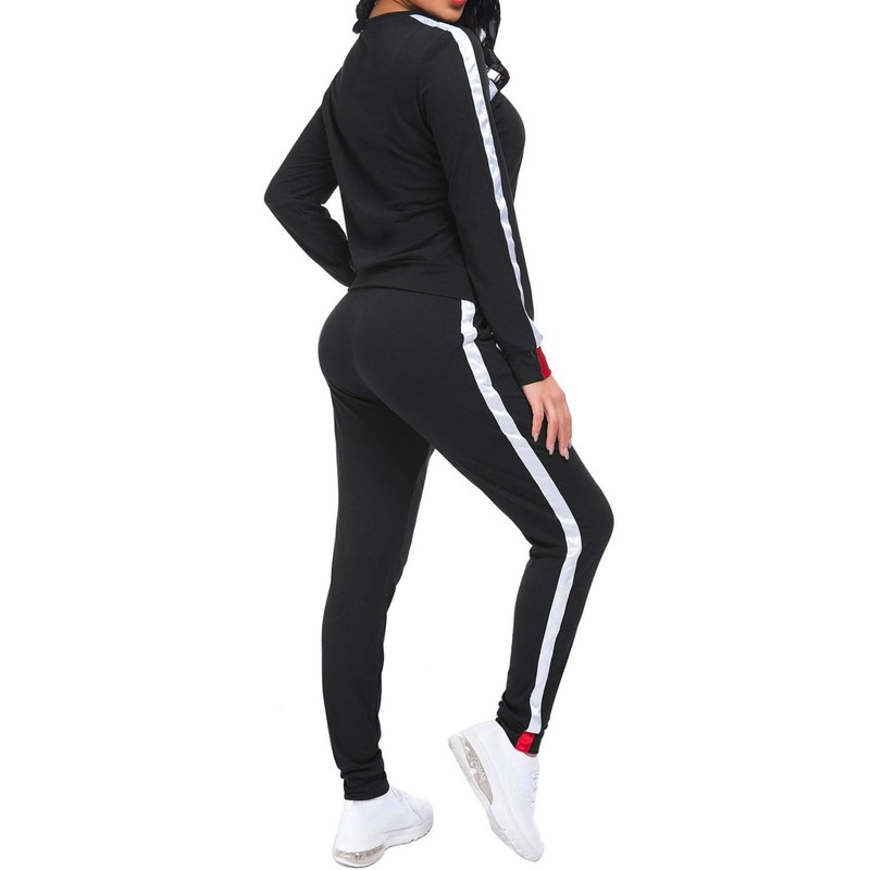KANSOON Sudadera de dos piezas con cuello redondo y pantalones