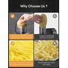 FOHERE Electric Cheese Grater, Upgraded 6-IN-1 Large Feed Chute Electric