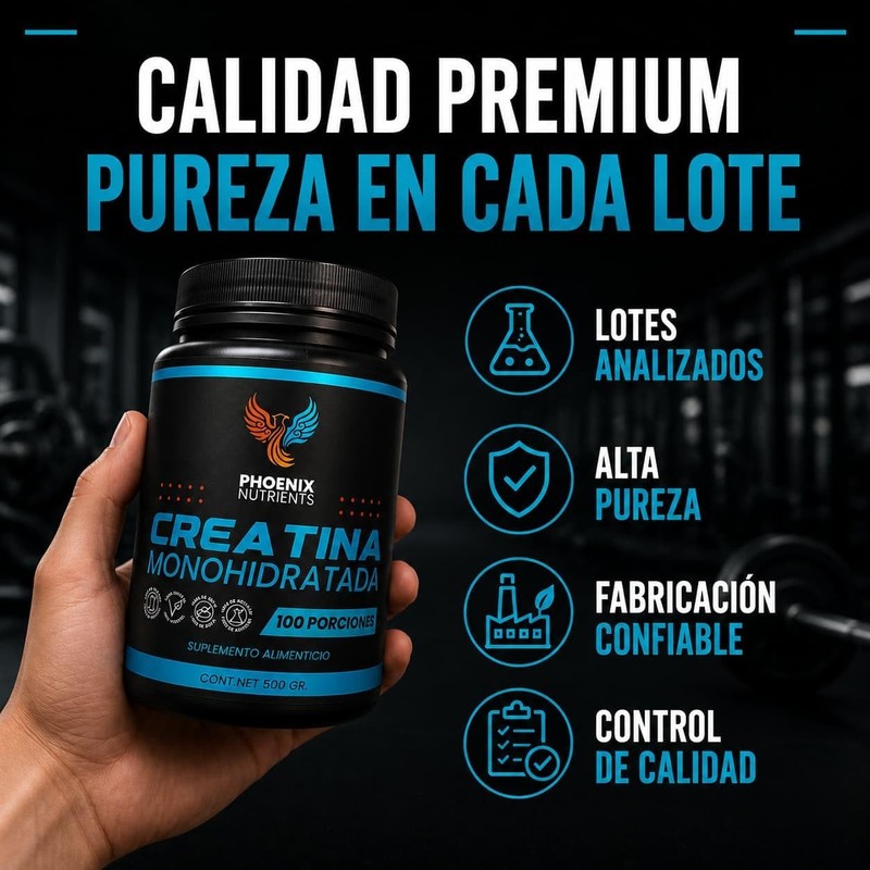 Creatina Monohidratada Micronizada 500 g Alta Pureza
