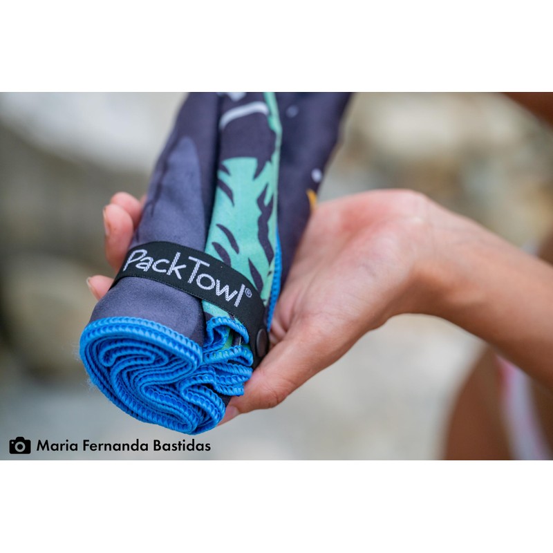 PackTowl Personal Ultralight Microfiber Camping and Travel Towel, Orca Print,