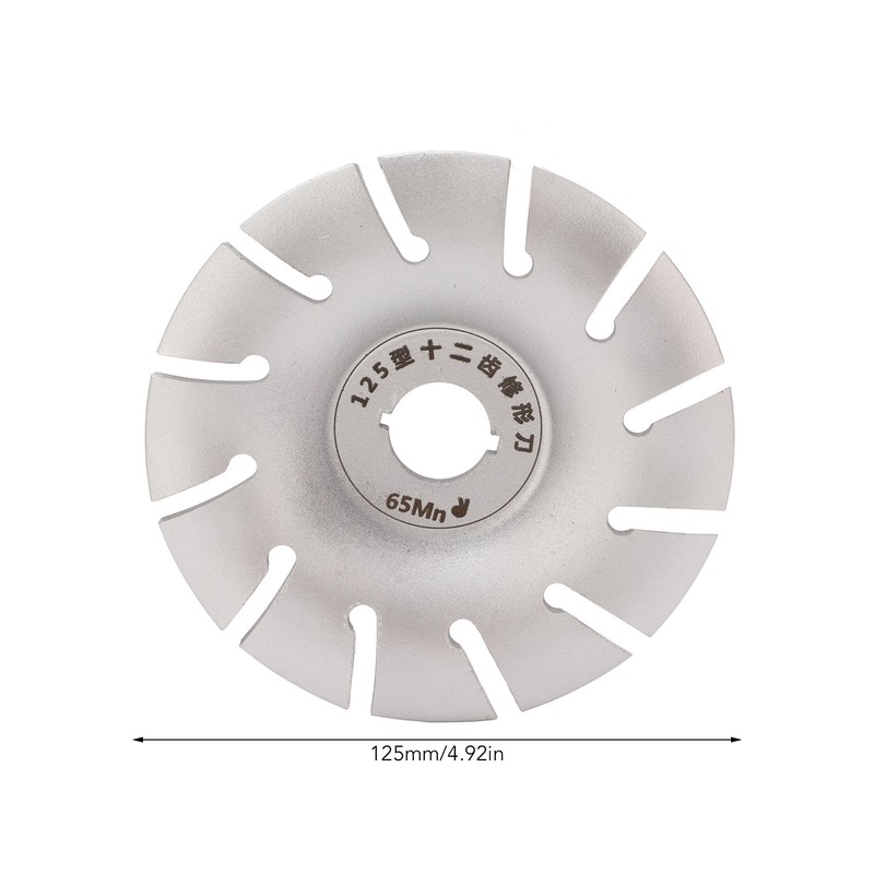 Wood Carving Disc Shaping Wheel 125mm Stainless Steel 12T Accessory