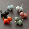 Cozndet Black Cat Statue, Handcraft Ceramic Cat Figurines, Black Cat