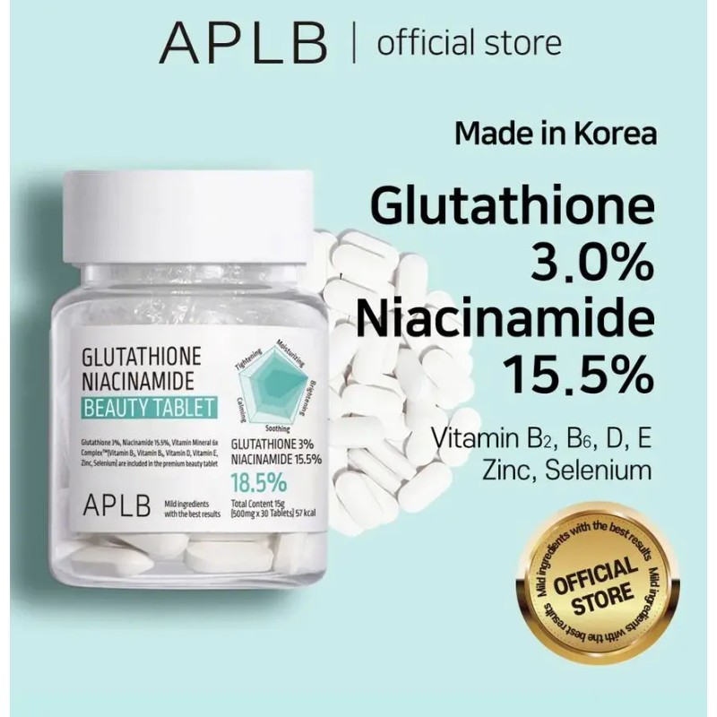 Suplemento Tabletas Aplb Glutathione Niacinamide 15g