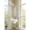 45mm Transparent Glass Heart-Shaped Hanging Light-catching Crystal, Heart-Shaped Crystal suncatcher,