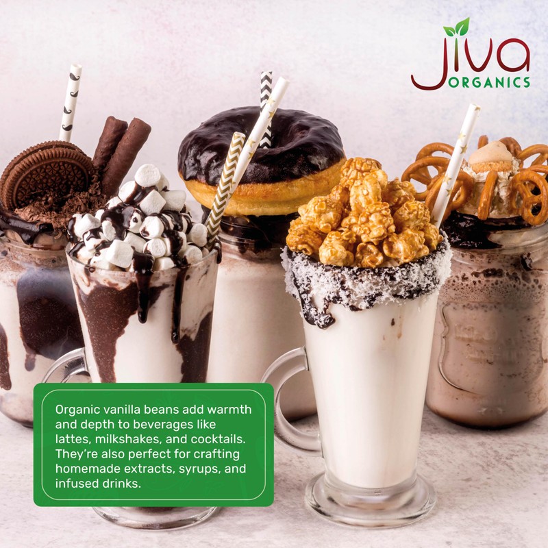 Jiva Organic Vanilla Beans 25 Count Large – Premium Grade